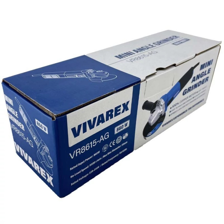 مینی فرز ویوارکس مدل VR8615-AG ظرفیت 860 وات با قطر 115 میلیمتر