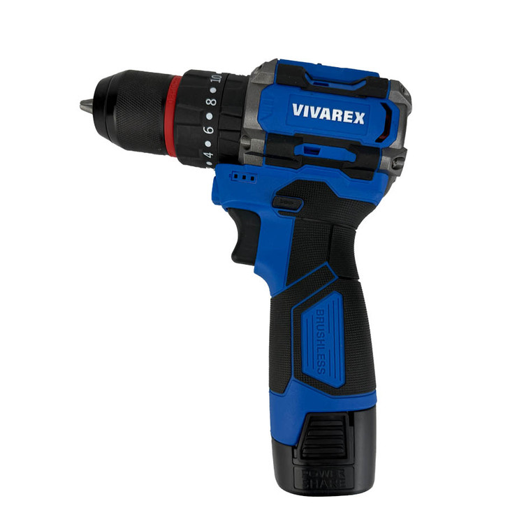 دریل شارژی ویوارکس مدل VR1610V-21BL با 2 باتری و موتور براشلس