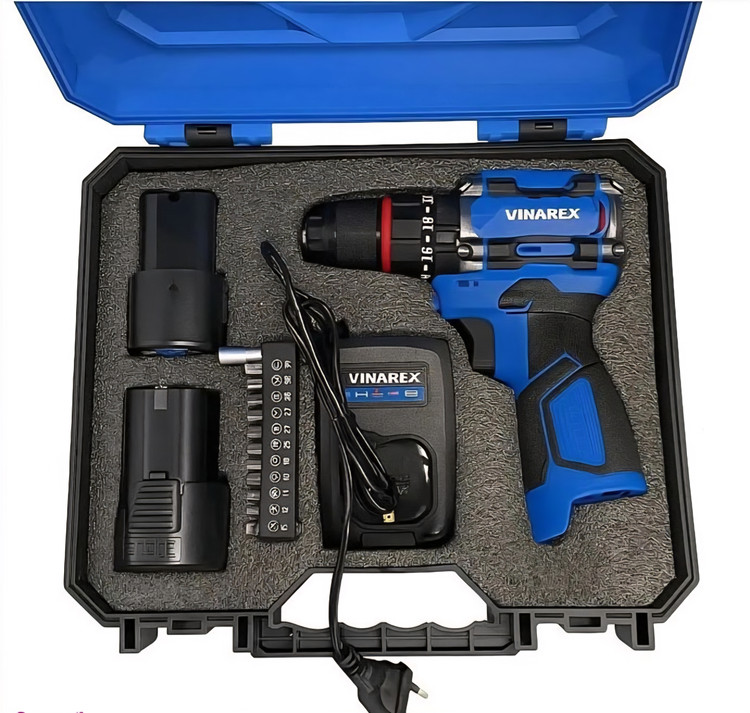 دریل شارژی ویوارکس مدل VR1610V-21BL با 2 باتری و موتور براشلس