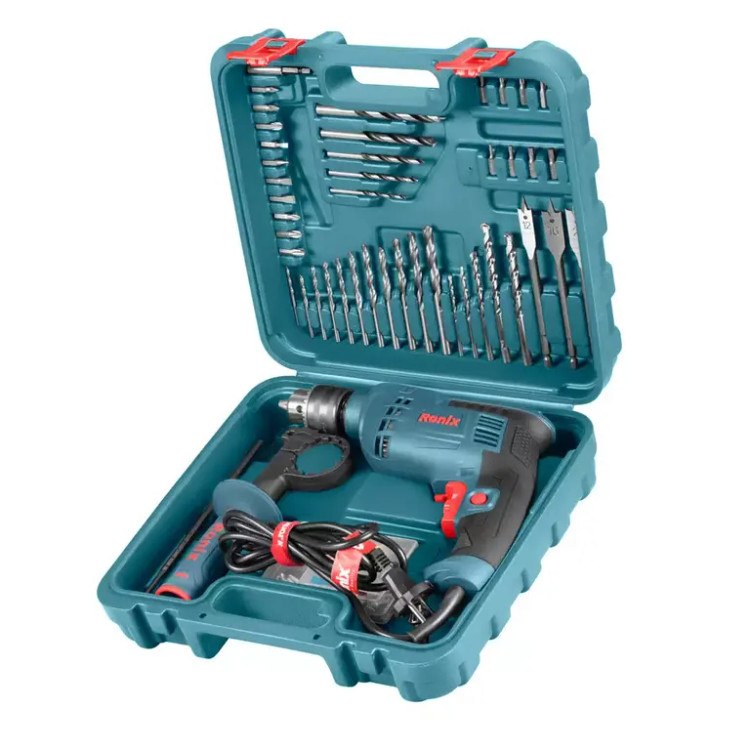 دریل چکشی رونیکس مدل RS-0006 با قدرت 750 وات و 52 پارچه