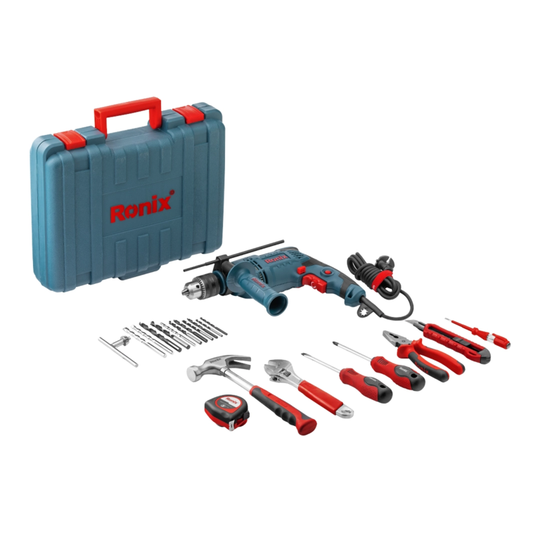 دریل چکشی رونیکس مدل RS-0001 با آچارخور و 21 پارچه