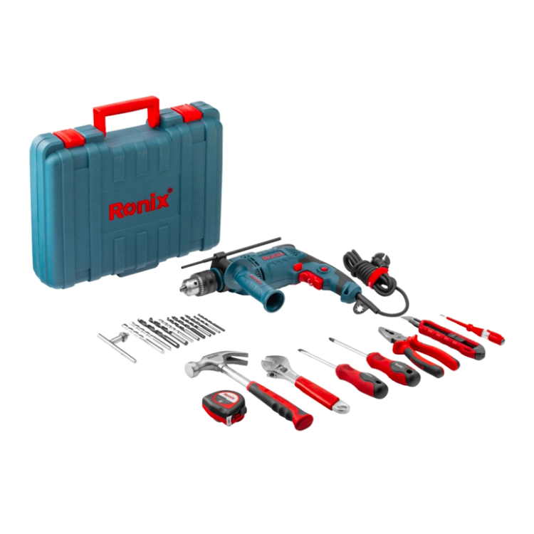 دریل چکشی رونیکس مدل RS-0001 با آچارخور و 21 پارچه