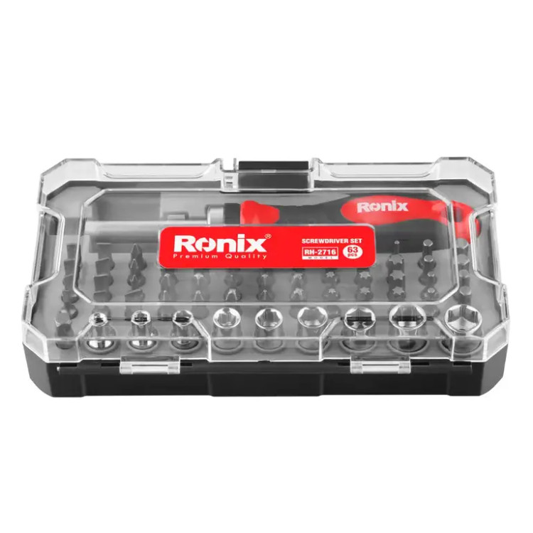 ست بکس و آچار بکس رونیکس مدل RH-2716 ظرفیت 63 عددی