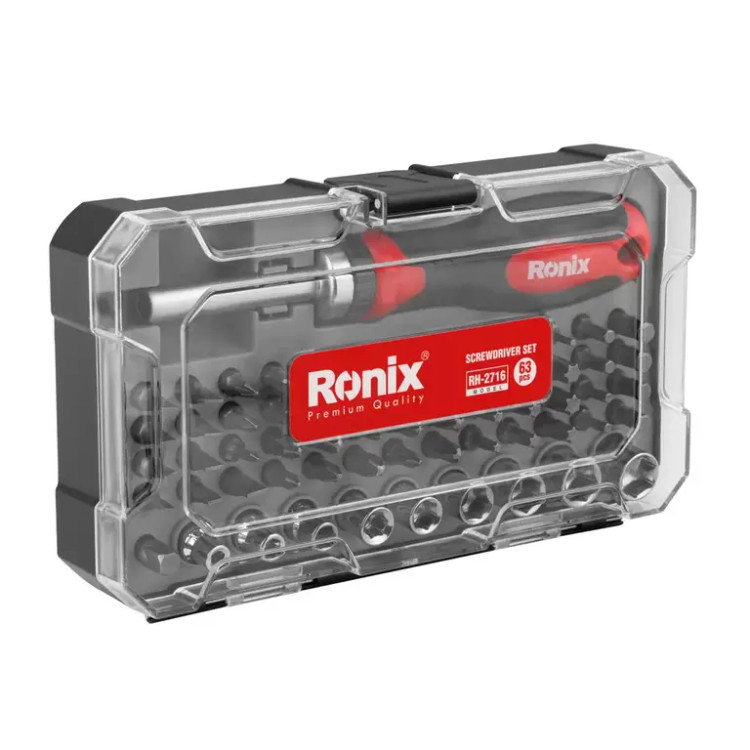 ست بکس و آچار بکس رونیکس مدل RH-2716 ظرفیت 63 عددی