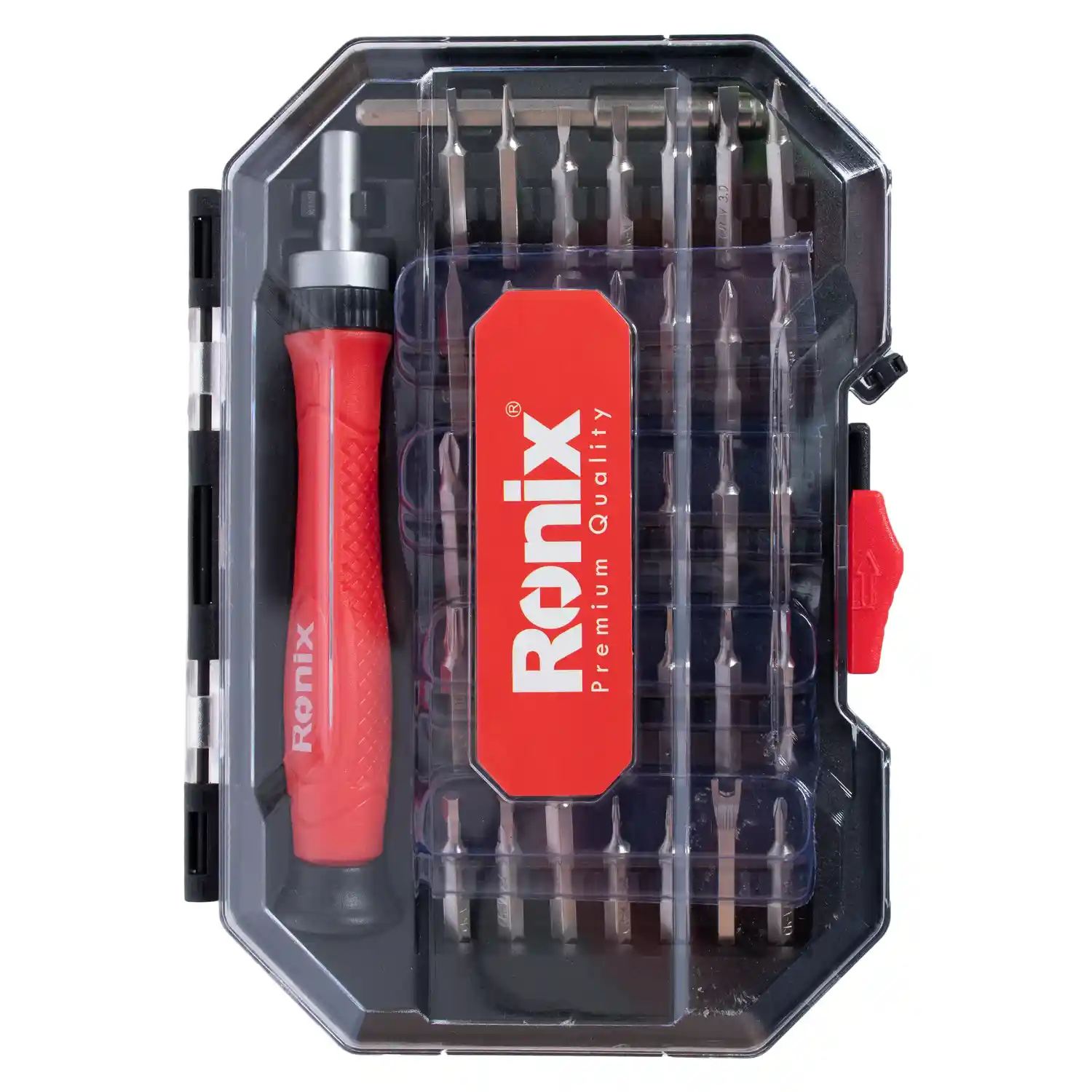 ست پیچ گوشتی ساعتی جغجغه ای رونیکس مدل RH-2719 ظرفیت 37 عددی