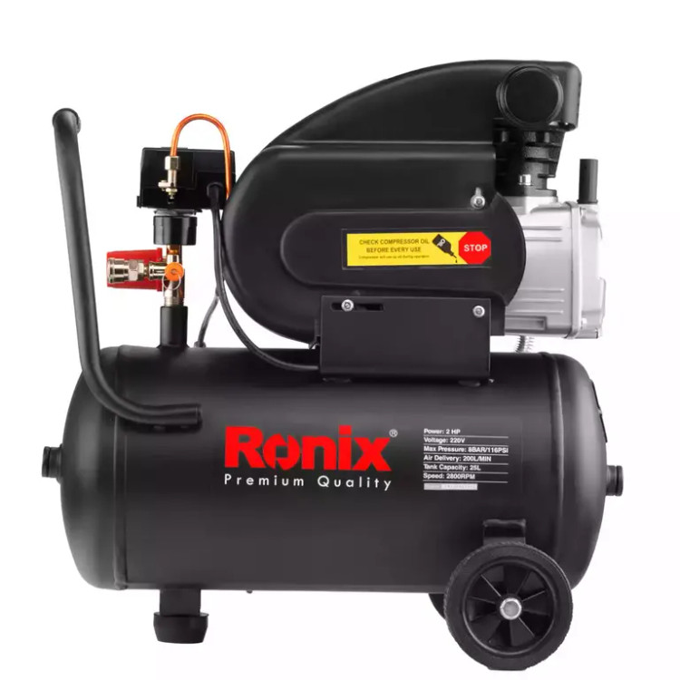 کمپرسور باد رونیکس مدل RC-2510 روغنی ظرفیت 25 لیتر